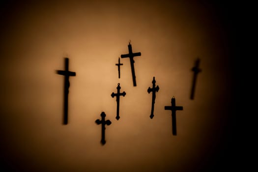 Crosses float in space