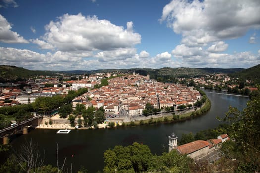 Cahors in the south of France on the Lot