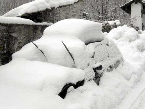 Car under snow