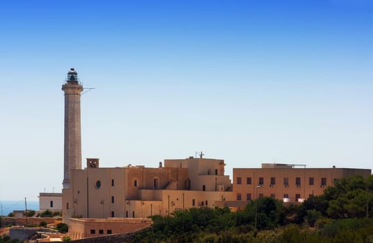 The lighthouse of the Cape of Leuca