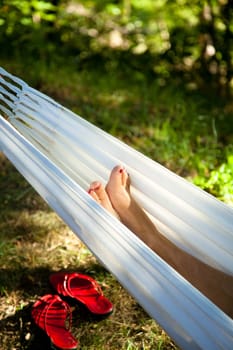 relaxing in a Hammock