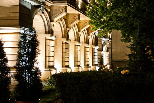 Roznovanu Palace by night