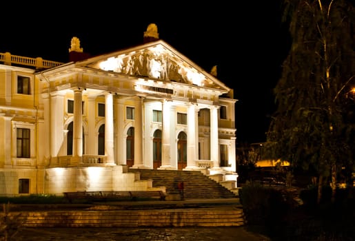The Anatomy Institute at night in Iasi