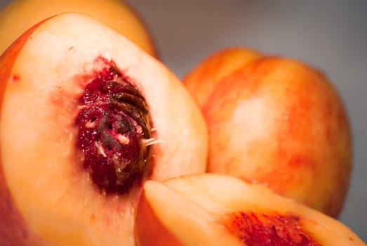 Juicy and ripe nectarines