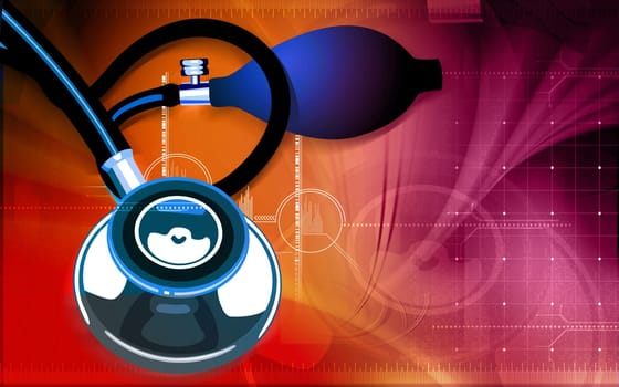 stethoscope in blue background