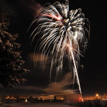 Arctic Solstice Fireworks