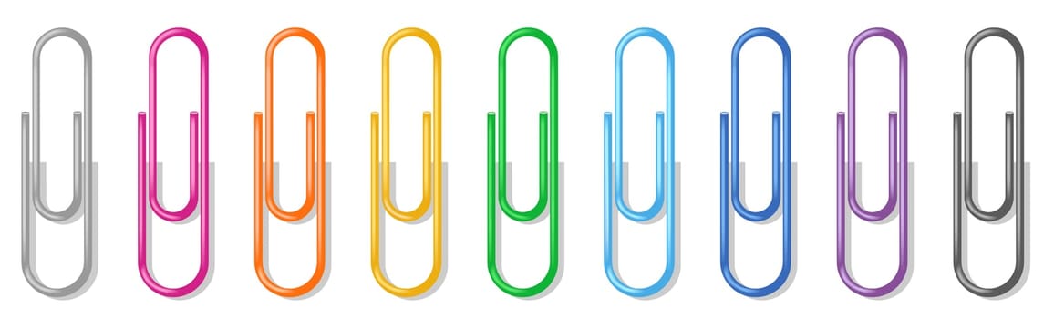 color paperclips