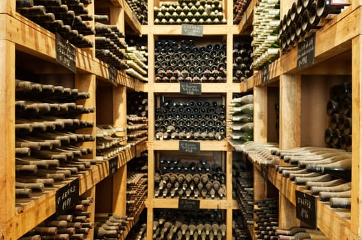 Vintage wine bottles