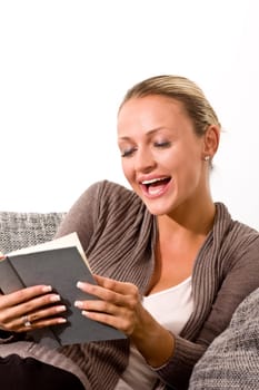 Woman reading book 030910-2