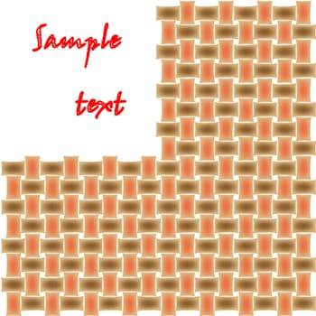 basket texture with space for text in the corner