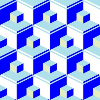 blue abstract cubes