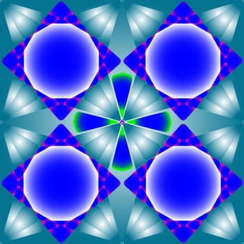 blue and green flowers seamless texture