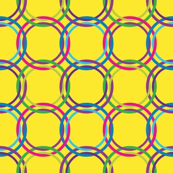 circles seamless pattern in retro colors