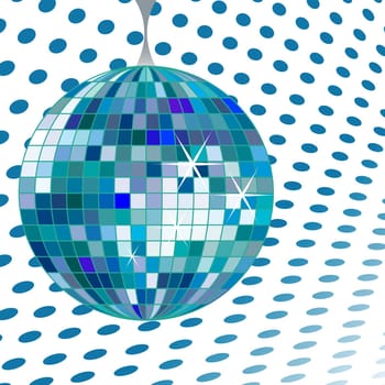 disco ball blue