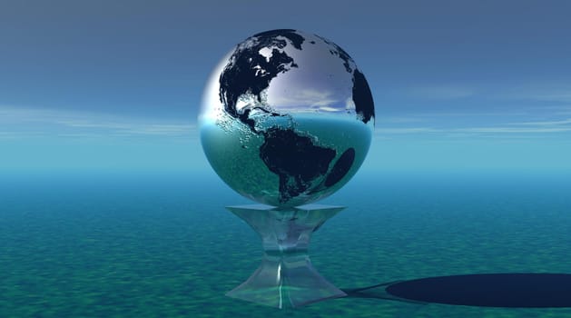 Earth on a base