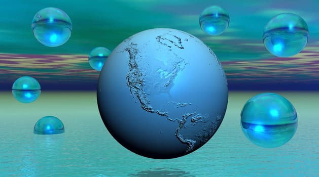 Earth and bubbles