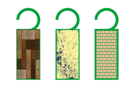 tags with texture (wood)