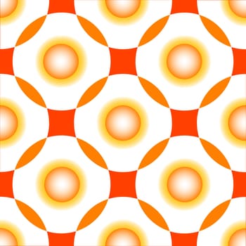 orange circles seamless pattern