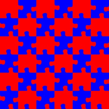 puzzle red and blue
