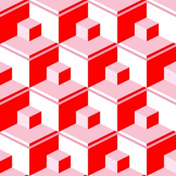 red abstract cubes
