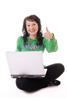 Young woman with laptop