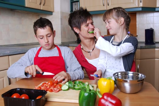 Cutting vegetables