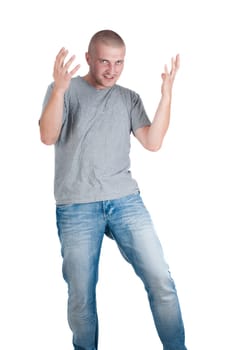 Man isolated on white