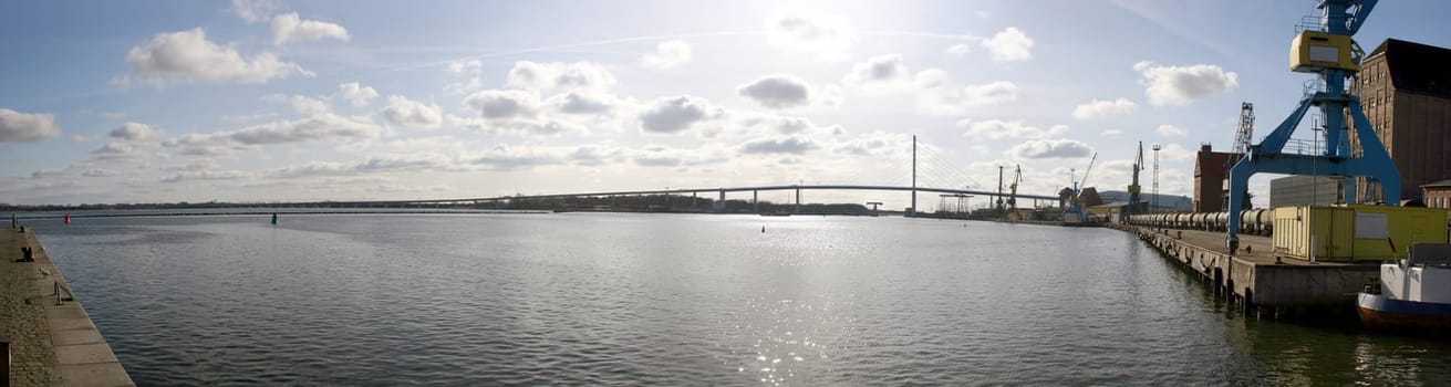 Stralsund Harbour,Baltic Sea,Rügen Bridge