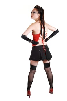 Chinese girl in stockings.
