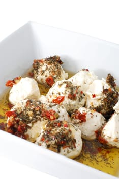 Cheese with olive oil,spices