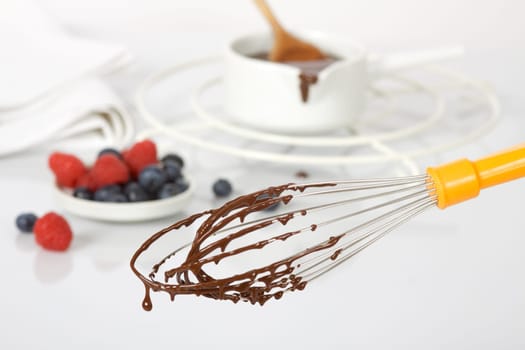 Stirring chocolate