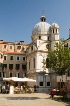 Square Church Venice Steeple Dome