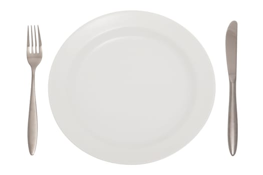 Cutlery with plate