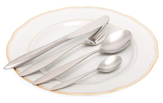Plate with cutlery