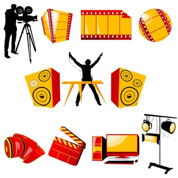 video and music icons