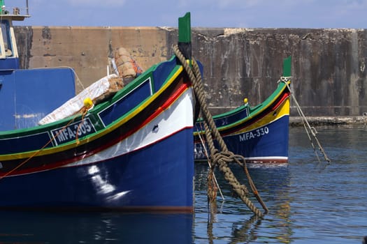 Fishing boats in Gozo