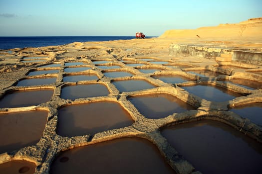 Salt pans near Marsalforn