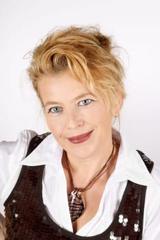 Beautiful blond woman portrait