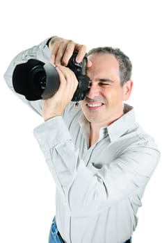 Photographer with camera