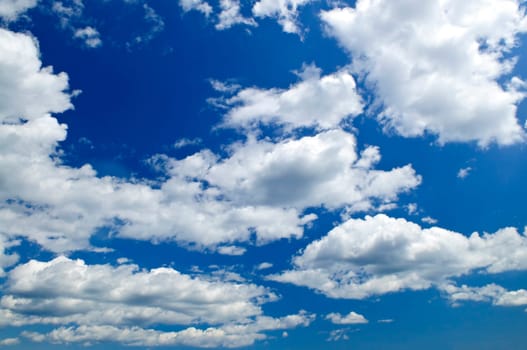 Blue sky with white clouds