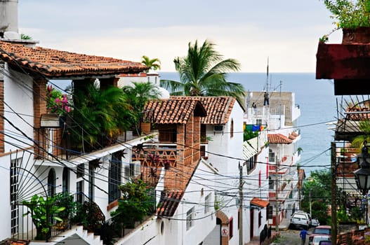 City street in Puerto Vallarta, Mexico