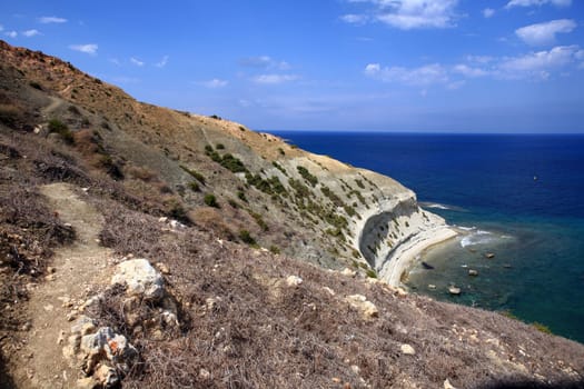 lonely rocky bay