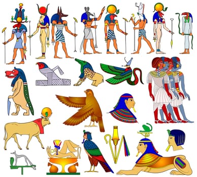 Various themes of ancient Egypt
