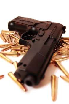 crime bullets and gun