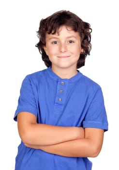 Funny child with blue t-shirt