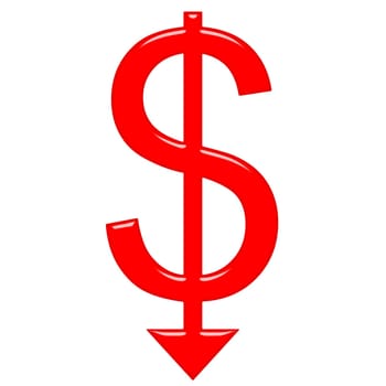 3D Falling Dollar