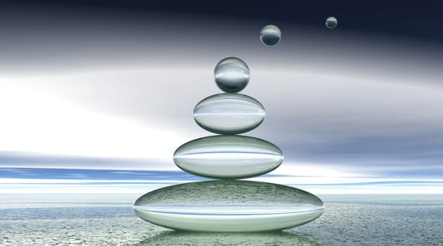 Zen transparent bubbles