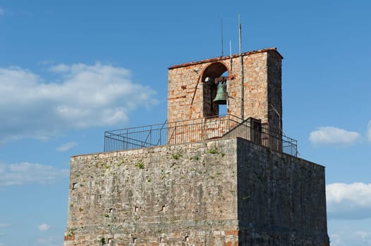 The tower in Massa Marittima in Italy