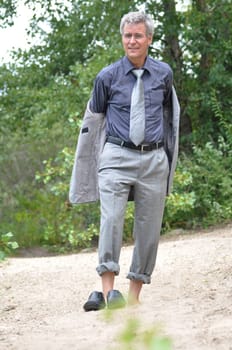 Man in gray suit