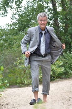Man in gray suit